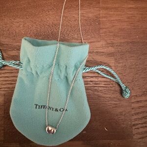 Tiffany & Co. Silver Bean Pendant Necklace